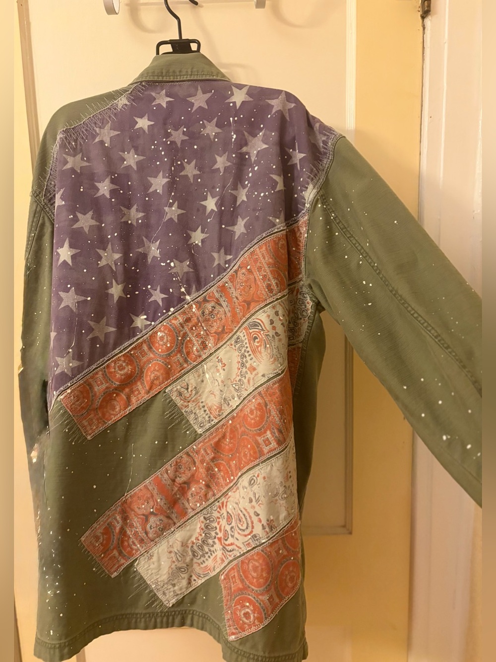 We The Free Olive Green Spruce military American flag 🇺🇸 Jacket - Picture 7 of 16